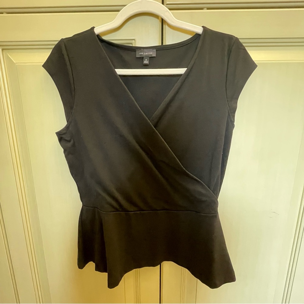 Black Wrap Peplum